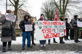 Protest mieszkańców Osiedla Maltańskiego