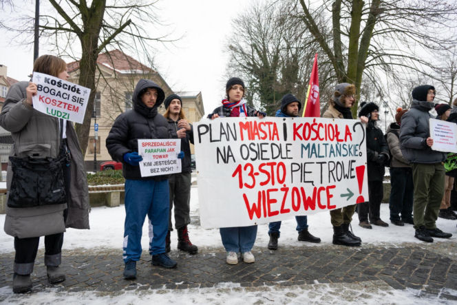 Protest mieszkańców Osiedla Maltańskiego