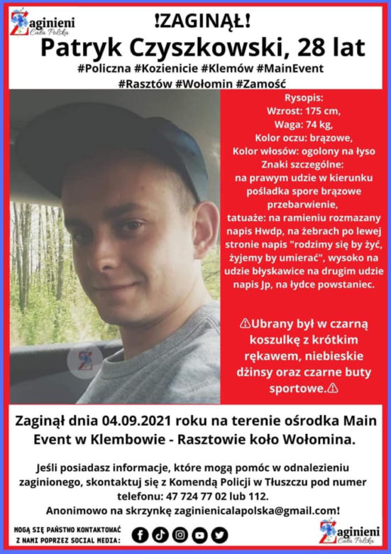 Był na wieczorze kawalerskim, później zaginął. Patryk, gdzie jesteś?