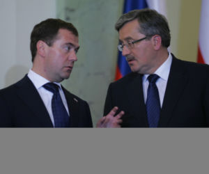 Dmitrij Miedwiediew i Bronisław Komorowski 
