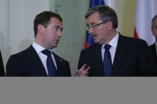 Dmitrij Miedwiediew i Bronisław Komorowski 