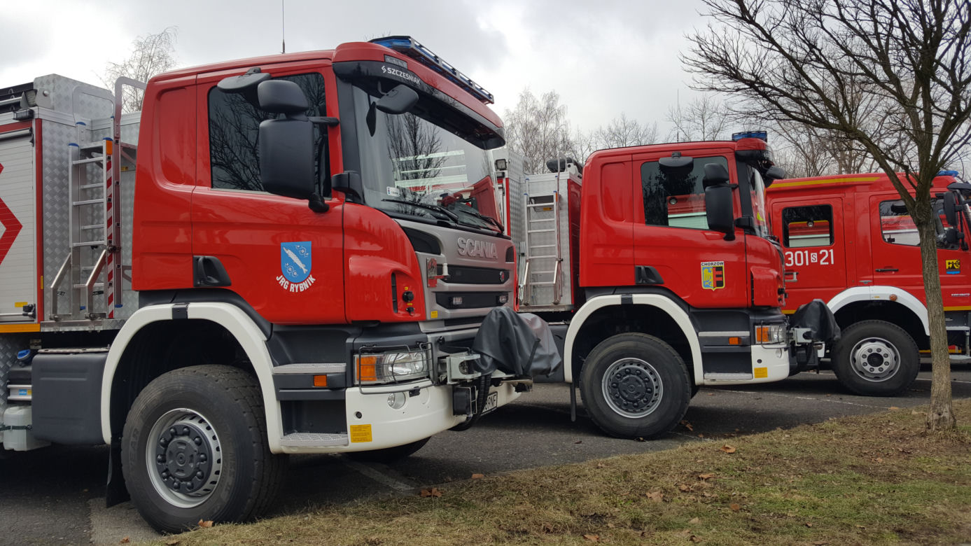Nowe pojazdy śląskich strażaków