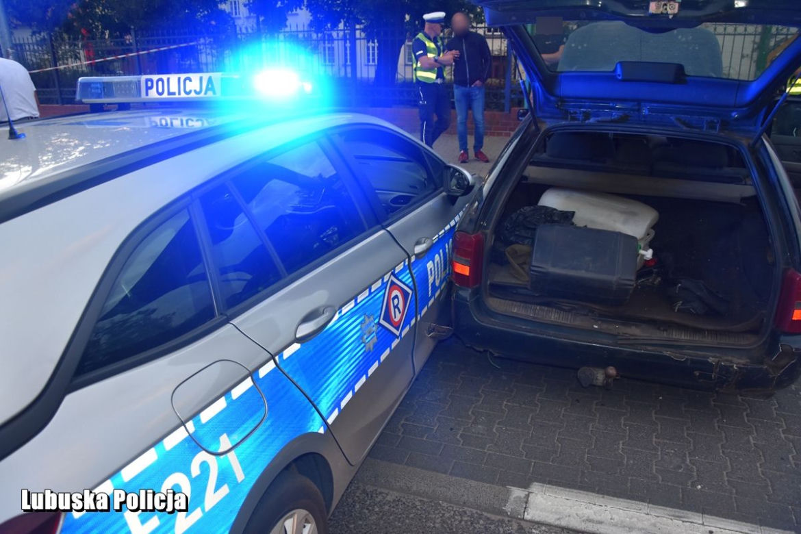Pościg w Zielonej Górze. W bagażniku maczeta, kominiarka i łom