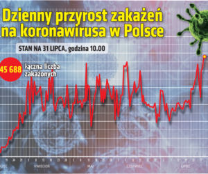 Koronawirus w Polsce. Wykresy, grafiki, statystyki (31 lipca)