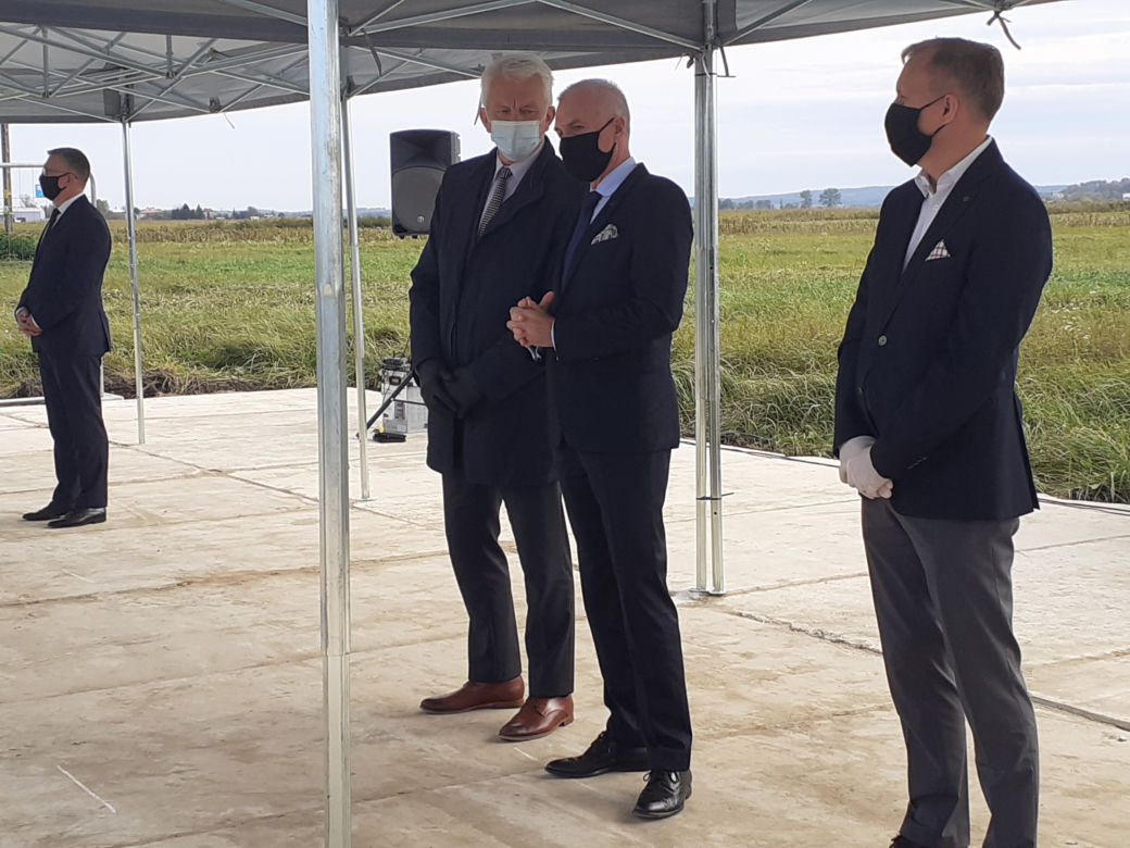 Uroczystość wmurowania kamienia węgielnego pod budowę Oddziału Celnego w Przemyślu 
