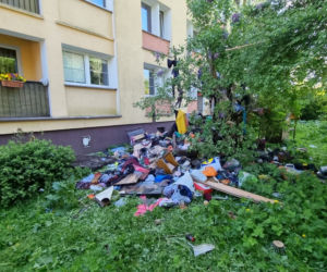 Pożar przy ul. Projektantów w Koszalinie