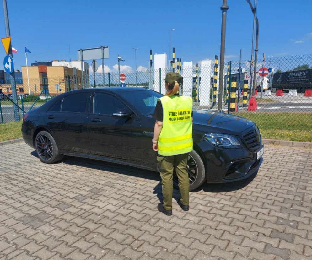 Mercedes-Benz Klasy S pochodzący z kradzieży