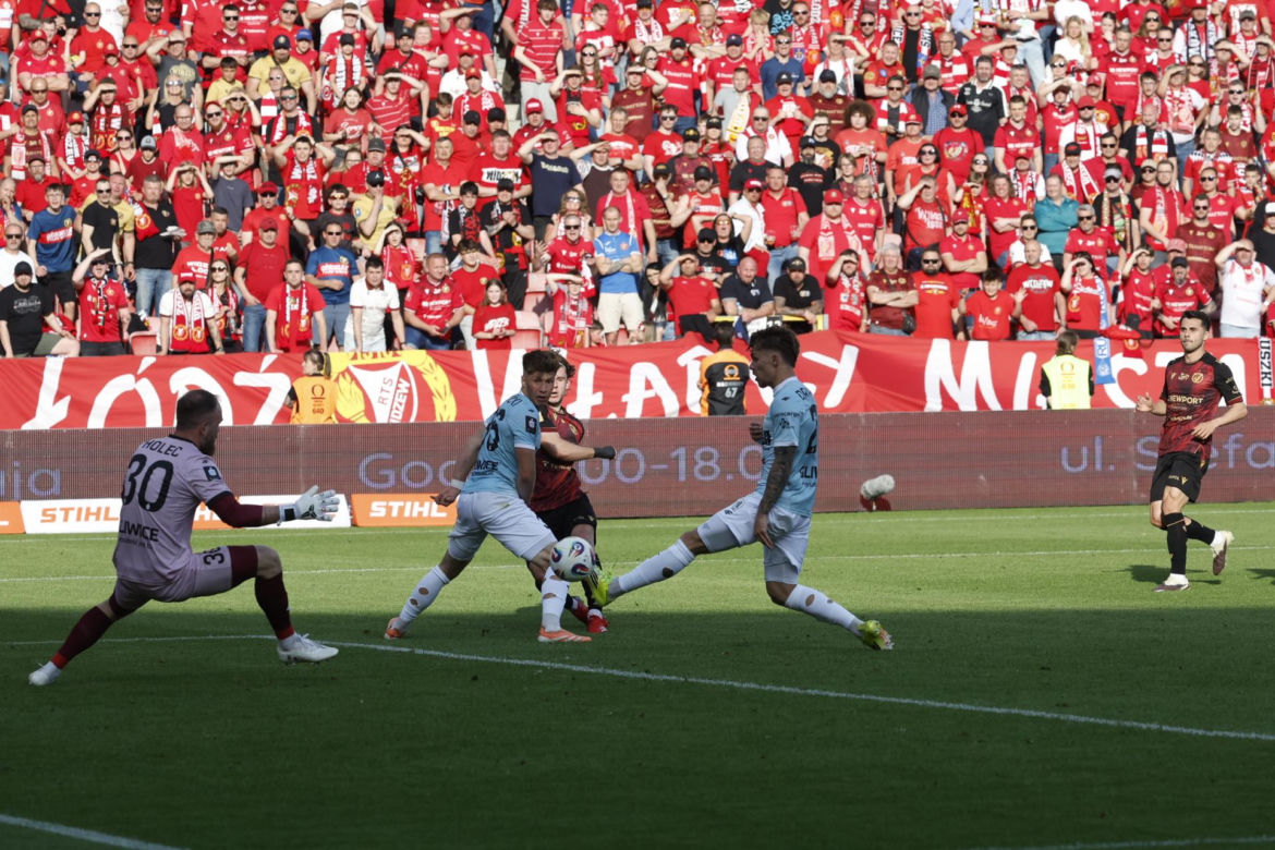 Widzew Łódź - Piast Gliwice: Zdjęcia kibiców i zawodników z meczu 34. kolejki PKO BP Ekstraklasy