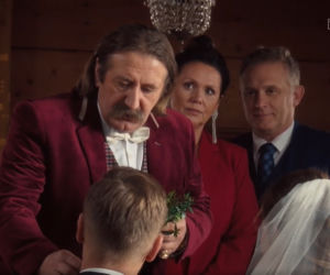 M jak miłość, odc. 1634: Paweł (Rafał Mroczek), Franka (Dominika Kachlik), stryj Jędrzej Gutowski (Piotr Majerczyk), Marysia (Małgorzata Pieńkowska), Artur Rogowski (Robert Moskwa)