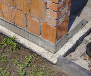 Fundament ocieplony styropianem