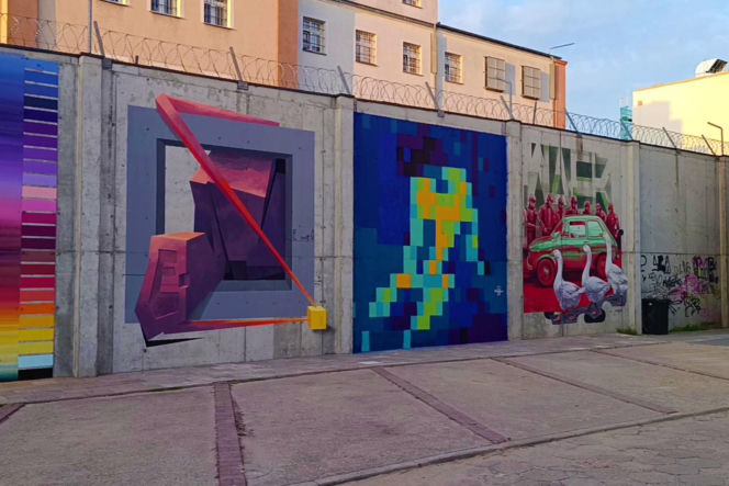 Street-art na murach aresztu