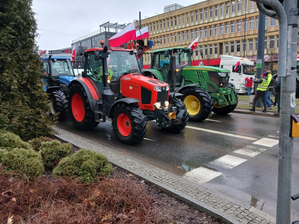 Protest rolników w Olsztynie 20 lutego