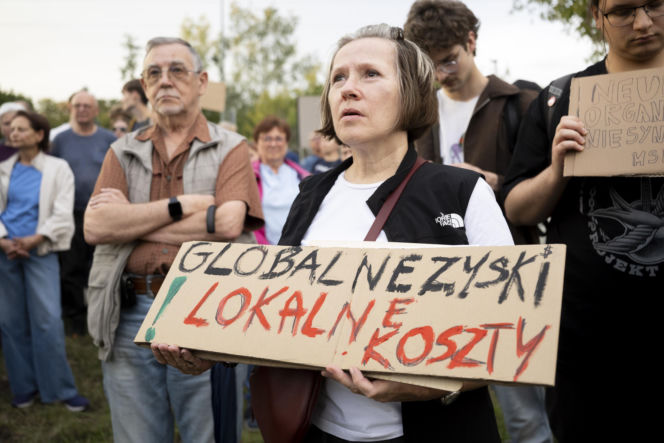 Protest w Piasecznie przeciwko Data Center