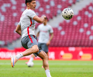 Robert Lewandowski i trening reprezentacji Polski