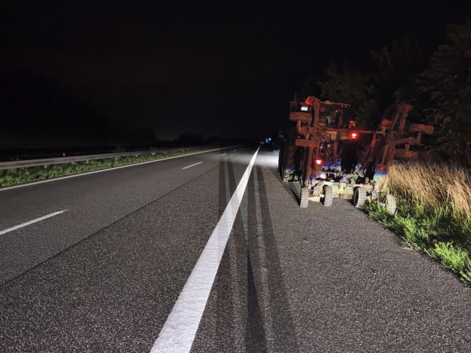 Pijany traktorzysta z Polski na niemieckiej autostradzie