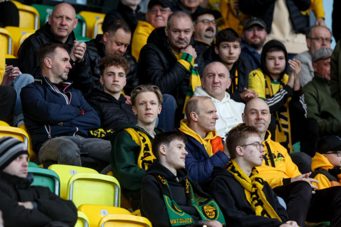 GKS Katowice - Lechia Gdańsk: Zdjęcia kibiców i zawodników z meczu 25. kolejki PKO BP Ekstraklasy