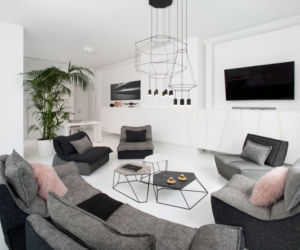 salon i telewizor