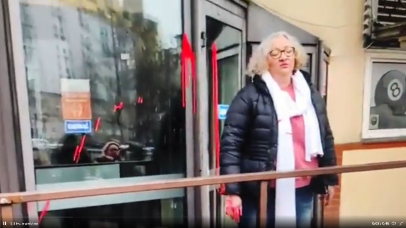 Awantura przed siedzibą PiS. Marta Lempart oberwała od sprzątaczki