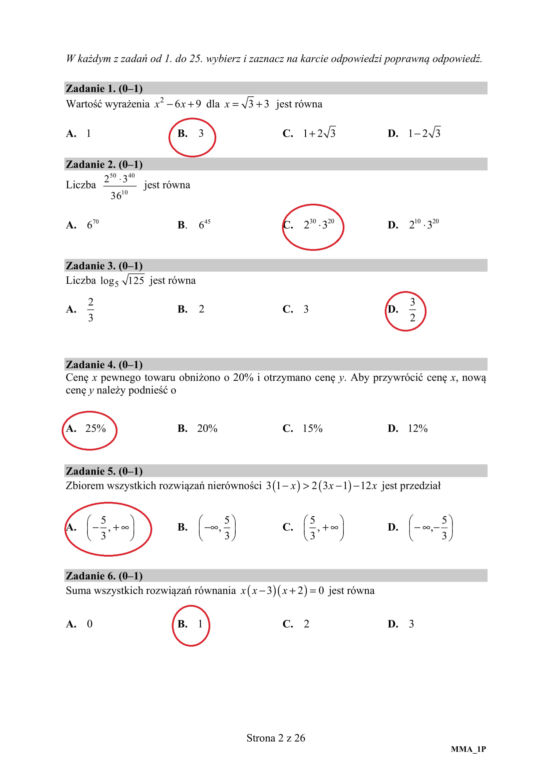 Matura 2020 ARKUSZE CKE z matematyki - poziom podstawowy! [ODPOWIEDZI]
