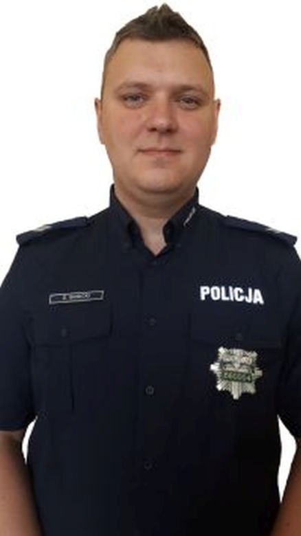 starszy sierżant Daniel Skibicki (KOMISARIAT POLICJI II W BIAŁYMSTOKU)