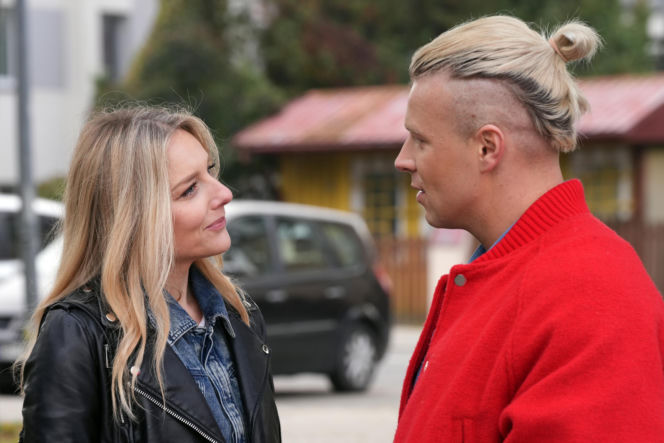 Barwy szczęścia, odc. 3343. Patryk (Konrad Skolimowski), Grażyna (Kinga Suchan)