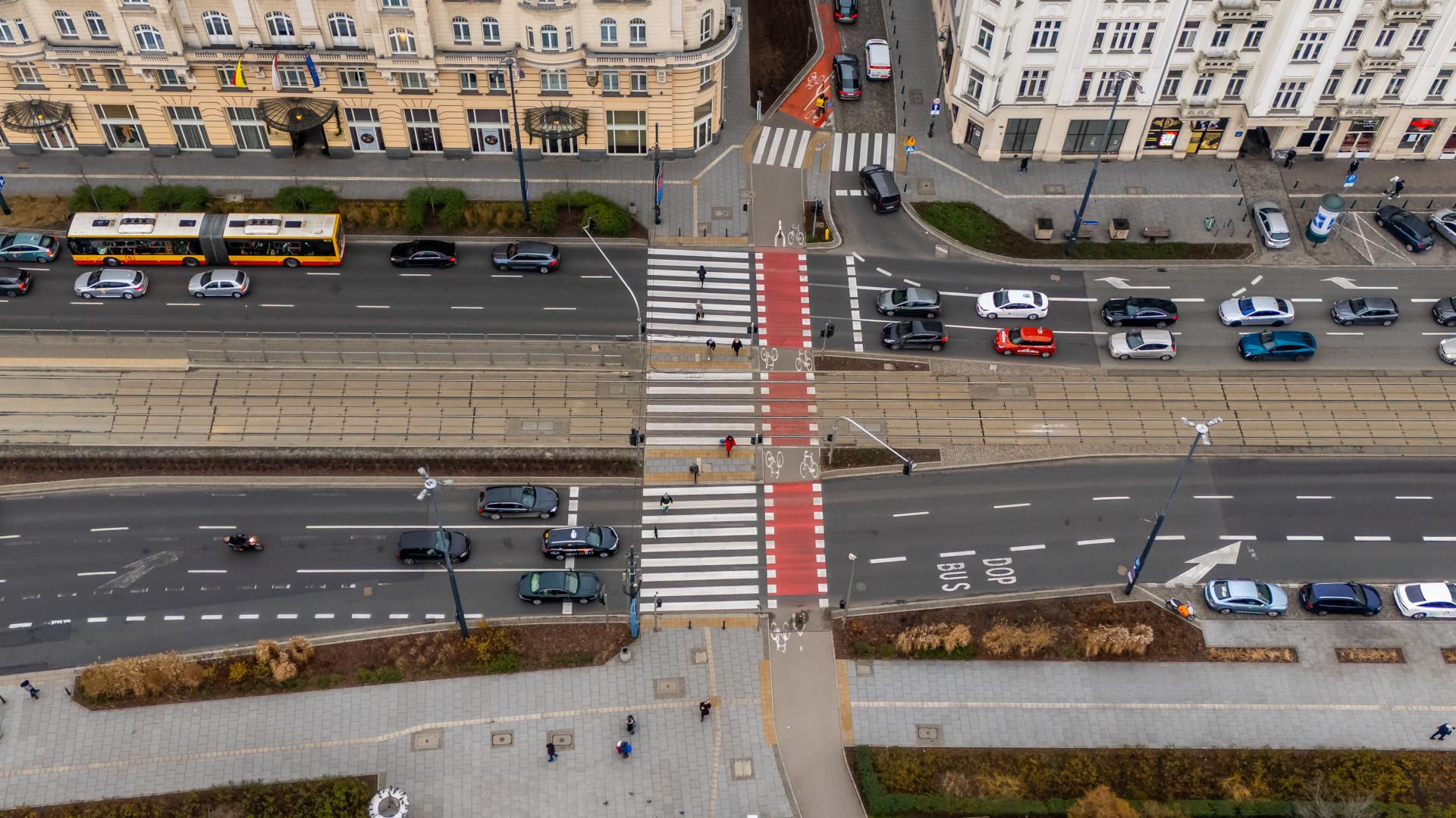 Nowe Centrum Warszawy zimą