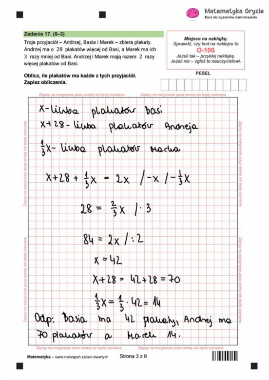 Egzamin ósmoklasisty 2025 - matematyka