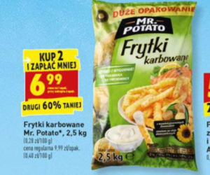 Frytki karbowane 2,8 zł/kg
