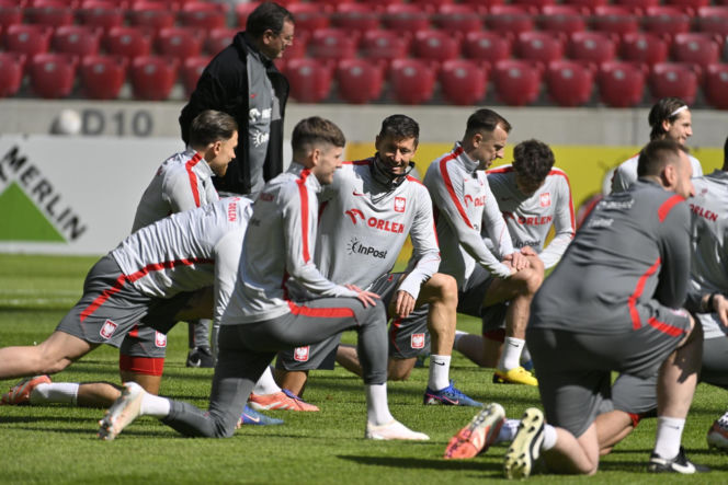 Trening reprezentacji Polski przed meczem ze Szwecją