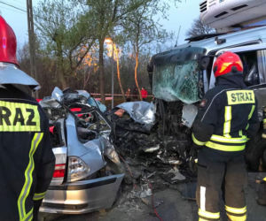 Wypadek w Błoniu na DK 92.