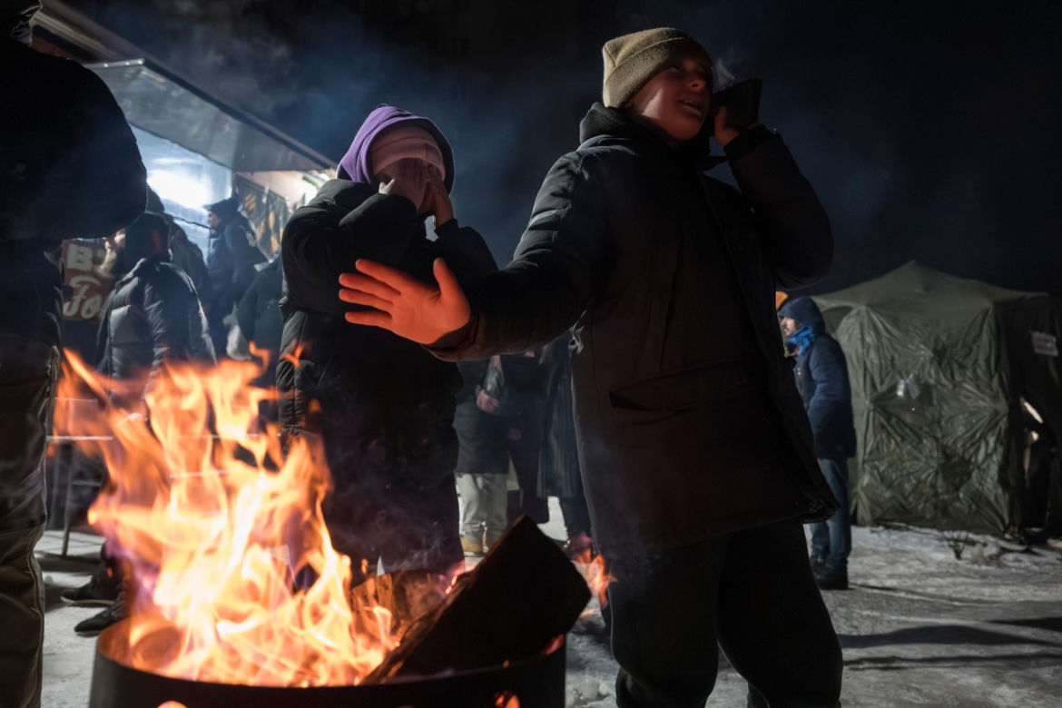 Zima i mróz na Ukrainie