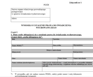 Wzór wniosku Rodzina 500+ /1