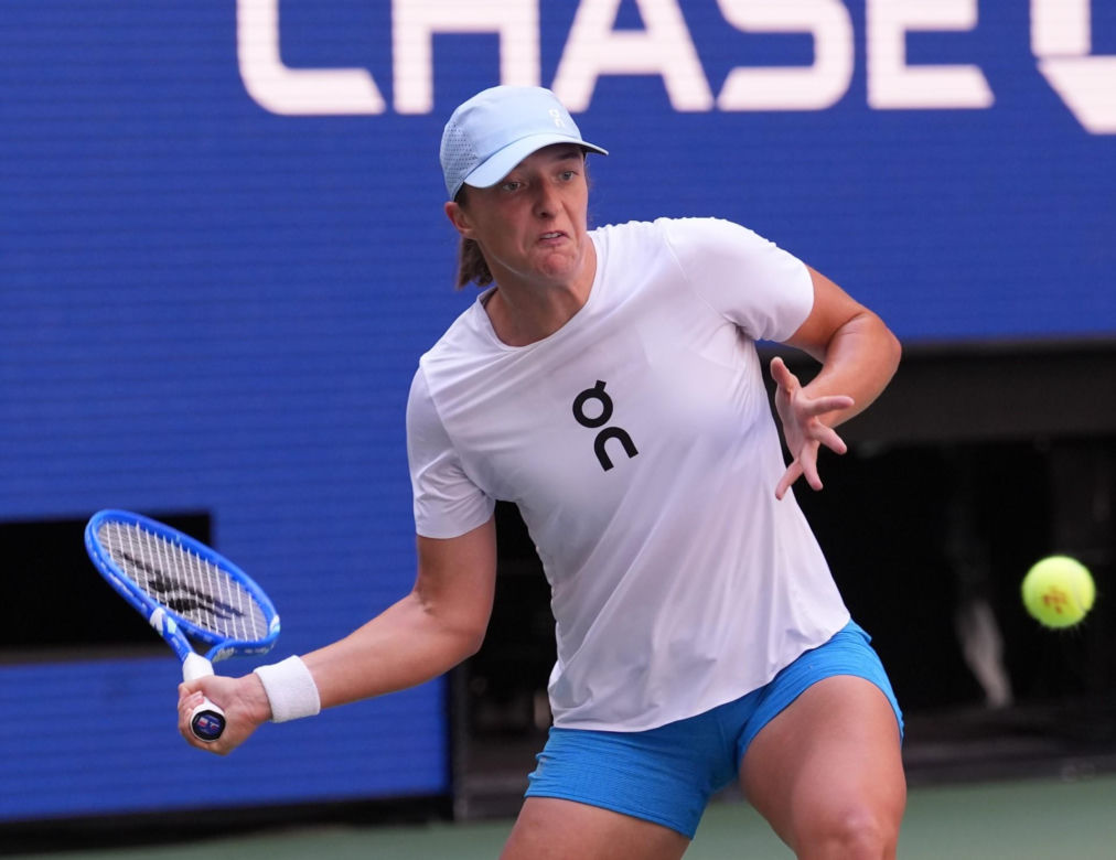 Iga Świątek, trening przed ćwierćfinałem US Open