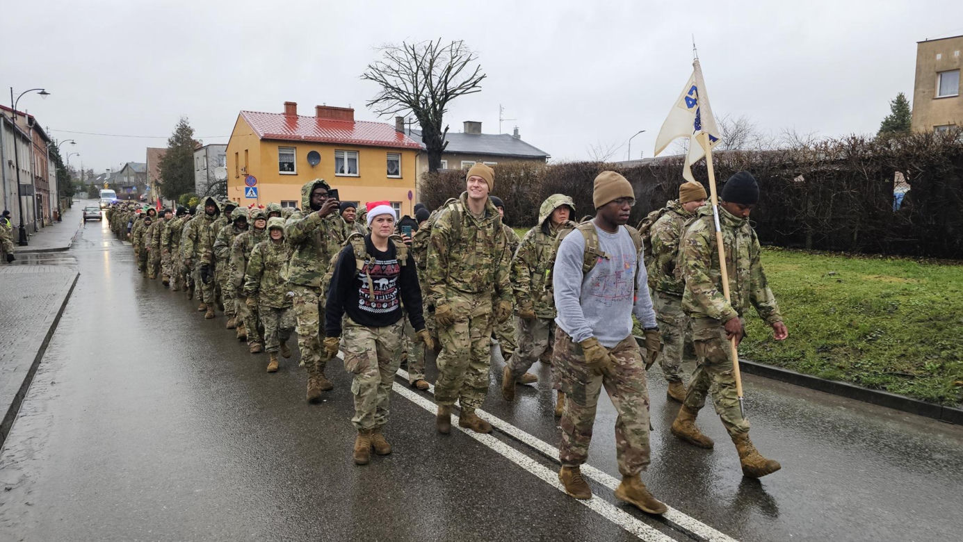 Marsz żołnierzy US ARMY w Drawsku Pomorskim 