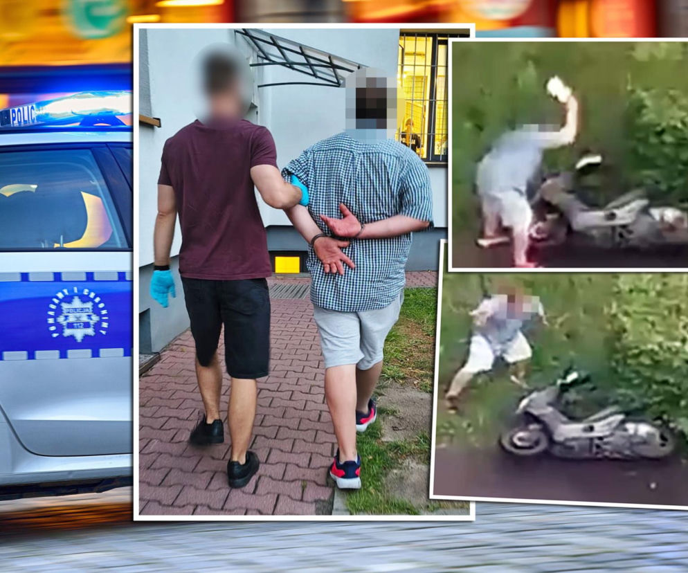 Pijany 39-latek zaatakował zaparkowane skutery. Miał przy sobie tasak