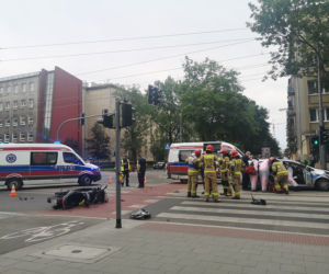 Kraków: Koszmarny wypadek motocyklisty na przejściu dla pieszych
