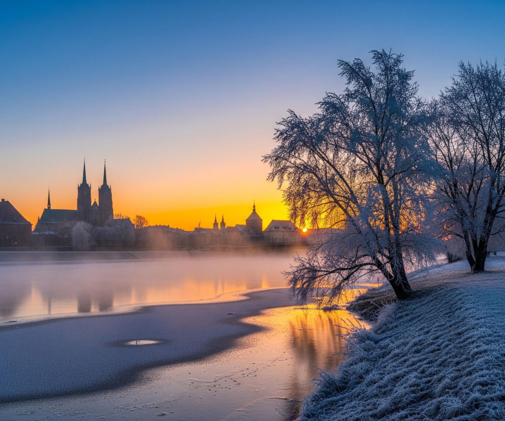 Mroźny poranek we Wrocławiu. Jak długo potrwa bezchmurne niebo 23.01.2026?!