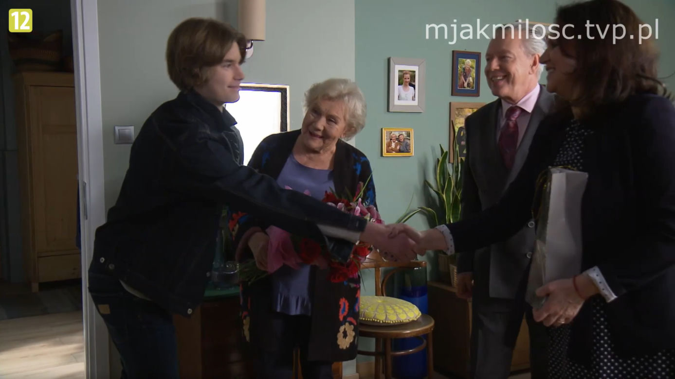 M jak miłość: Nieśpielak (Zbigniew Suszyński), Antek Nieśpielak, Marysia (Małgorzata Pieńkowska), Barbara (Teresa Lipowska)