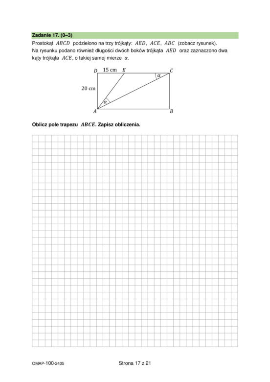 Egzamin ósmoklasisty 2024 - MATEMATYKA