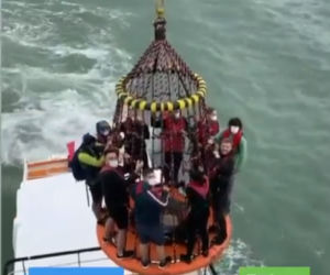 Marcin Mroczek podczas nagrań do Fort Boyard