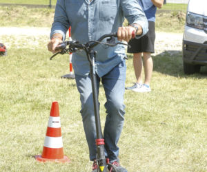 Karol Strasburger ćwiczy