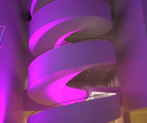 Filharmonia w różowej iluminacji