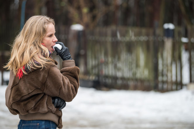 Magdalena Cielecka w spektaklu Teatru Telewizji "Wszystko na sprzedaż"