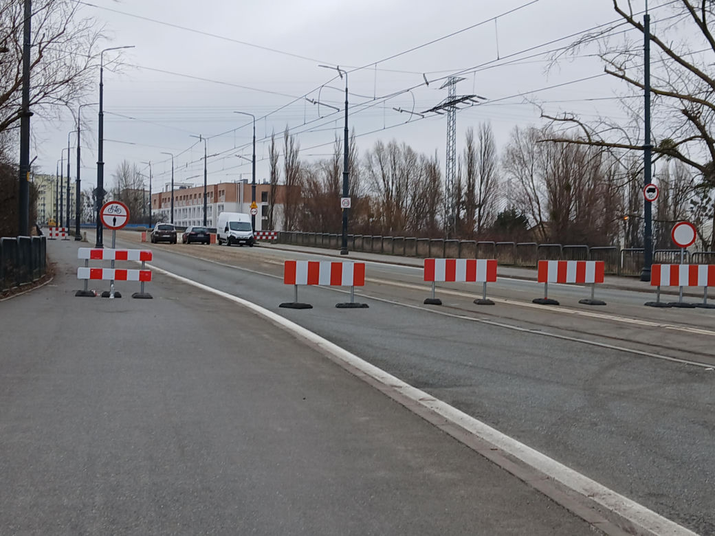 Most Siennicki w Gdańsku po zamknięciu