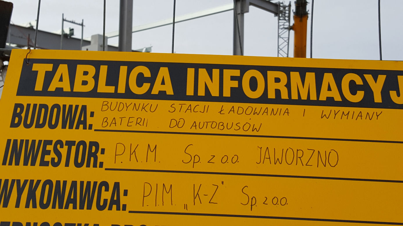 Centralna stacja ładownia autobusów elektrycznych w Jaworznie