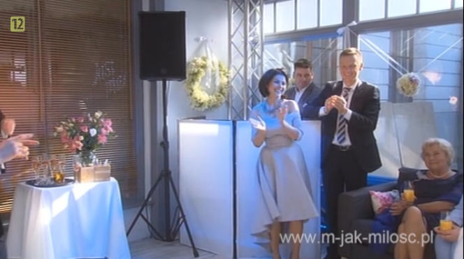 M jak miłość po wakacjach 2014. Kinga (Katarzyna Cichopek), Piotrek Zduński (Marcin Mroczek)