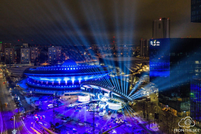 Sylwester z Dwójką TVP w Katowicach: Próba iluminacji sceny