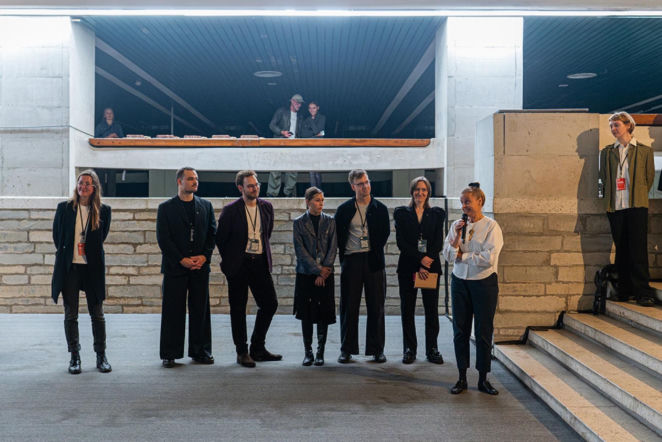 Otwarcie Biennale w Tallinie. Na zdjęciu kuratorzy wydarzenia