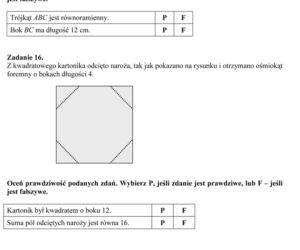 Próbny egzamin gimnazjalny - Matematyka