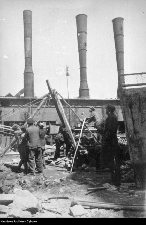 Elektrownia Powiśle – widok z lat 1946–1948
